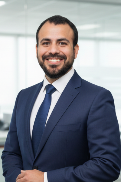 Nosotros cambia esta imangen con fondo de oficina una pose formal y con terno atraxctivo y sonriente, que sea foto de 34